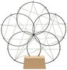 KONSTSMIDE No. 1784-787 LED Metallsilhouetten 5 Ringe mit Holz-Fuß bernsteinfarben 40cm Bild 4