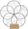 KONSTSMIDE No. 1784-787 LED Metallsilhouetten 5 Ringe mit Holz-Fuß bernsteinfarben 40cm Bild 3