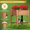 Coemo Hochbeet Kräuterbeet Holz mit Pflanzfolie 90 x 40 x 90 cm Bild 3