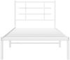 vidaXL Bettgestell mit Kopfteil Metall Weiß 90x200 cm 355603 Bild 5