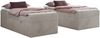 Boxspringbett 90x200 Polsterbett ZERO 90 Einzelbett ohne Kopfteil, inkl. Stauraum & Multipocket-Matratze, Hotelbett - Hellgrau Plüsch - H3 - Topper Visco Bild 4