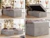 Boxspringbett 90x200 Polsterbett ZERO 90 Einzelbett ohne Kopfteil, inkl. Stauraum & Multipocket-Matratze, Hotelbett - Hellgrau Plüsch - H3 - Topper Visco Bild 2