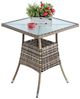 Polyrattan Beistelltisch Balkontisch 57 cm Rattan Tisch Gartentisch Beige-Braun Bild 2