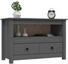 vidaXL TV-Schrank Grau 79x35x52 cm Massivholz Kiefer 821499 Bild 4