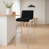 CLP Barhocker Hover stapelbar Stoffbezug Vierfußgestell bis 150 kg,schwarz chrom Bild 3