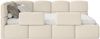 Selsey 'Cloudy' Jugendbett links, Matratze & Rausfallschutz, Bouclé Hellbeige, 90x200 cm Bild 2