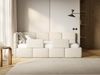 Selsey 'Cloudy' Jugendbett links, Matratze & Rausfallschutz, Bouclé Hellbeige, 90x200 cm Bild 3