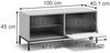 Schuhschrank Eliza Grau 100 x 45 cm mit Klapptür Vicco Bild 2