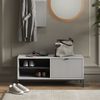 Schuhschrank Eliza Grau 100 x 45 cm mit Klapptür Vicco Bild 3