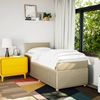 vidaXL Boxspringbett mit Matratze Creme 100x200 cm Stoff 3289665 Bild 4