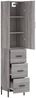 Highboard, BuffetSchrank, Büroschrank Grau Sonoma 34,5x34x180 cm Holzwerkstoff Bild 4