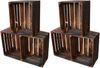 Obstkisten 6er Set Vintage Geflammt 50 x 40 x 30cm Bild 3