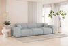 Sofaset Designersofa CELES PREMIUM 3-2-1 in Stoff Artico Hellgrau Bild 4