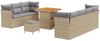 vidaXL Garten-Sofa-Set mit Kissen 10 pcs Beige und Hellgrau 3363397 Bild 2