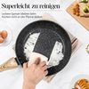 Antihaft Pfanne mit Deckel 30cm Induktion Steinpfanne Schwarz Bild 4