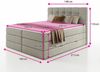 Boxspringbett Best XL mit 2 Bettkästen und Topper, mit Taschenfederkern- und Bonellfederkernmatratze, Doppelbett, Polsterbett aus Webstoff mit Stauraum (Blau (Vidar 83), 140 x 200 cm) Bild 4