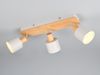 Deckenstrahler SHANTI Hellgrau mit Holz 3-flammig, Breite 45cm Bild 3