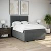vidaXL Boxspringbett mit Matratze Dunkelgrau 140x190 cm Stoff 3290484 Bild 3