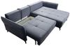 Ecksofa Schlafsofa Sofa VICTORIA Stoff Element Dunkelgrau Ottomane Rechts Bild 3