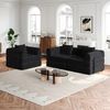 Schlafsofa mit Ablagefach & Stahlrahmen, wandelbarer Einzelsitz Sofa Bett mit rutschfester Unterlage,3-Sitzer,Schwarz Bild 2