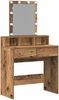 vidaXL Schminktisch mit Regal Altholz 80 x 41 x 144,5 cm Holzwerkstoff 862300 Bild 2
