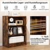 3-stöckiges Bücherregal offenes Ablageregal moderner Schrank 50 x 30 x 75 cm Braun Bild 4