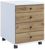 VCM Rollcontainer Lona 919415 Weiß / Honig-Eiche H. 57 x B. 42 x T. 50 cm Bild 2