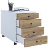 VCM Rollcontainer Lona 919415 Weiß / Honig-Eiche H. 57 x B. 42 x T. 50 cm Bild 4