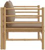 vidaXL Gartensessel mit Taupe Kissen Bambus 362289 Bild 4