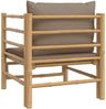 vidaXL Gartensessel mit Taupe Kissen Bambus 362289 Bild 5