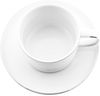 Mulex 12 Teiliger Kaffeetassen-Set mit Untertasse aus Porzellan Kaffeeservice 200 ml Weiß/Silber Bild 4