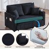 Multifunktionales Stoffsofa Klappbares Ausziehsofa Kleines Wohnzimmersofa mit zwei Funktionen Abnehmbar und waschbar Mit Aufbewahrungstasche Mit USB-Ladefunktion Mit Becherhalter Bild 4