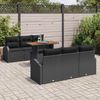 vidaXL Garten-Sofa-Set mit Kissen 7 pcs Schwarz 3349533 Bild 3
