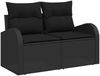 vidaXL Garten-Sofa-Set mit Kissen 7 pcs Schwarz 3349533 Bild 4