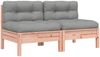 vidaXL Gartensofa ohne Armlehnen mit Kissen 2Stk. Massivholz Douglasie 838163 Bild 2