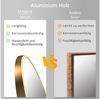 Hopibath Ganzkörperspiegel Wand Gold 150x50 (Standspiegel Hängespiegel groß, Oval), für Hotel Flur Garderobe Schlafzimmer Wohnzimmer Bild 3
