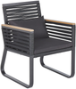 Beliani 'CANETTO' Gartentisch Set, Metall schwarz, 150x90x76 cm Bild 4