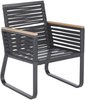 Beliani 'CANETTO' Gartentisch Set, Metall schwarz, 150x90x76 cm Bild 5