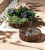 2x Pflanzrad aus Weide, braun, Pflanzschale, Blumenschale, Pflanzgefäß, Blumentopf, Gartendeko für Draußen Bild 2