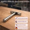 HOOZ Wandregalhalter Tablarträger 10 cm verdeckt stabil für Wand- & Bücherregal 4er Set, Fachbodenträger 4-tlg, Unsichtbare Schwerlast-Befestigung für Holz- und Schweberegale Bild 3