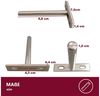HOOZ Wandregalhalter Tablarträger 10 cm verdeckt stabil für Wand- & Bücherregal 4er Set, Fachbodenträger 4-tlg, Unsichtbare Schwerlast-Befestigung für Holz- und Schweberegale Bild 2