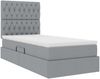 vidaXL Aufbewahrungsbett mit Matratze Hellgrau 90 x 190 cm Stoff 3371811 Bild 5