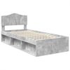 vidaXL Bettrahmen Beton Grau 90 x 190 cm Massives Kiefernholz 3412955 Bild 4