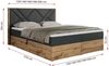 Boxspringbett mit Kopfteil und Topper, Polsterbett - GUNAR - 180 x 200 cm - Dunkelgrau Stoff - H3 - Topper T25 Bild 5