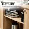 bümö Sideboard grau mit Flügeltüren & Regal - Büromöbel Sideboard mit Schubladen Holz 166cm breit, 45cm schmal, Büro Schrank für Flur oder als Wohnzimmer-Kommode mit Relinggriff, SBTS-5-5-RE Bild 2