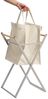 ZELLER 14298 Wäschesammler, klappbar, Metall/Holz/Polyester, greige, ca. 36,5 x 40 x 67 cm Bild 3
