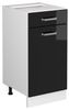 Küchenunterschrank R-Line Schwarz Hochglanz 40 cm ohne Arbeitsplatte Vicco Bild 4