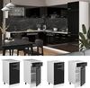 Küchenunterschrank R-Line Schwarz Hochglanz 40 cm ohne Arbeitsplatte Vicco Bild 2