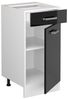 Küchenunterschrank R-Line Schwarz Hochglanz 40 cm ohne Arbeitsplatte Vicco Bild 3