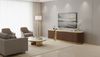 Livin Hill Stilig ST916D TV-Sideboard, MDF, Walnussfurnier, Travertin, Edelstahl, 50 x 40 x 200 cm Bild 5